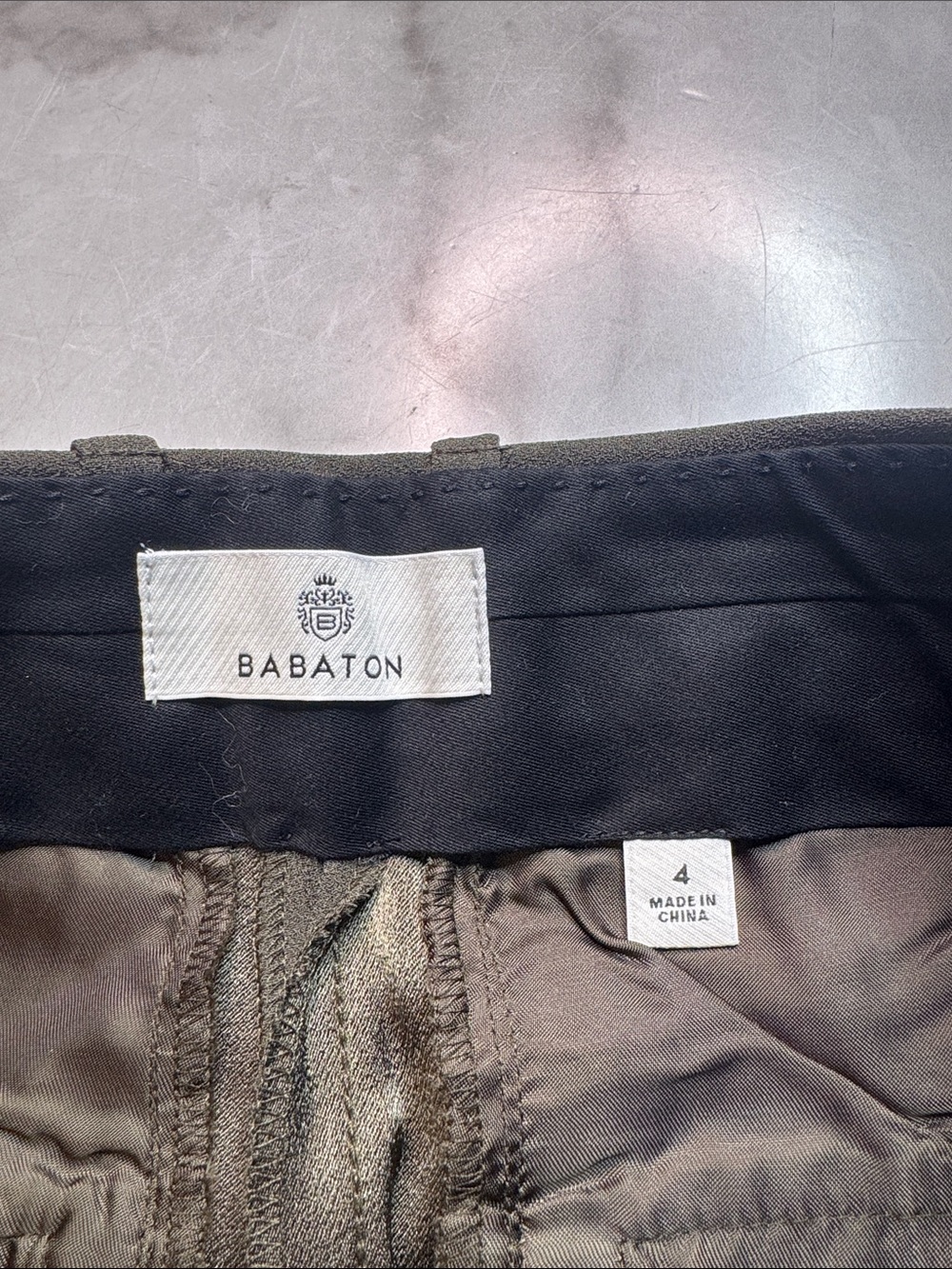 Aritzia Babaton Agency Pant - Mirror Crepe in Dark Olive - Picture 6 of 7